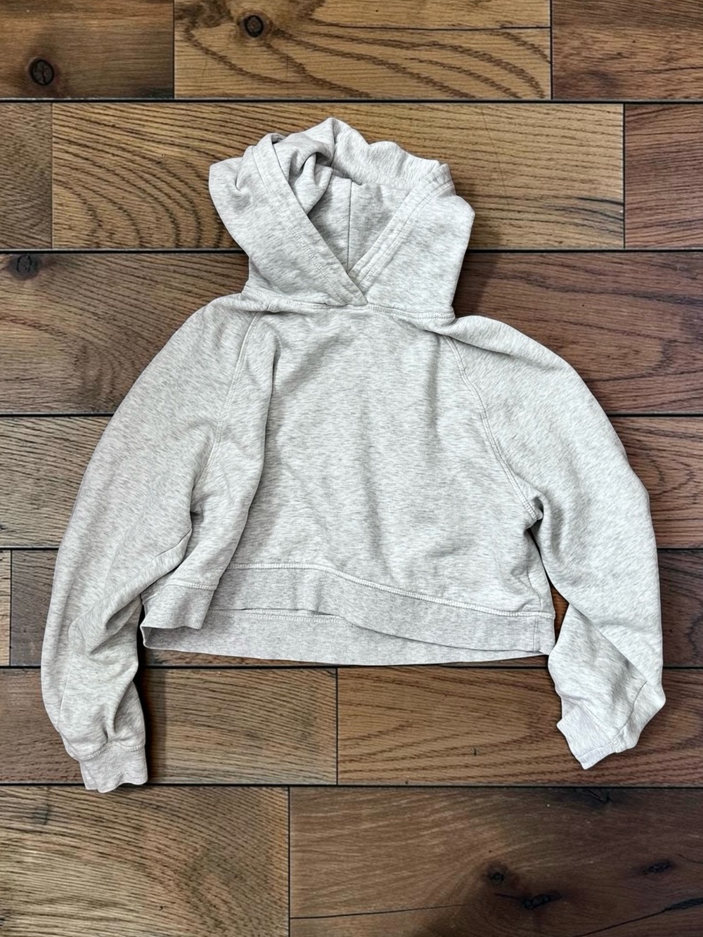 Divided Women’s Light Gray Cropped Pullover Hoodie Size S